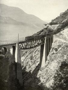 The Baltschieder Viaduct on the Lotschberg main line ... 1935-36. Creator: Unknown
