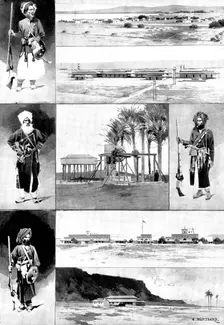 The Baluchistan Disturbance: views and military types of the district, 1898. Creator: Unknown