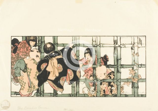 The Bamboo Fence, 1904. Creator: Helen Hyde.