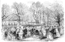 The Band of the Royal Horse-Guards, Blue Playing in Kensington-Gardens, 1856. Creator: Unknown