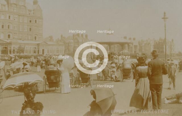 'The Band Playing - Upper Leas, Folkestone', late 19th-early 20th century. Artist: Unknown.