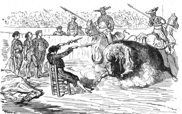 'The Banderillero in the chair; Notes on Spain', 1875. Creator: Unknown.