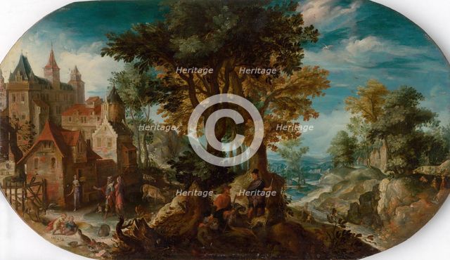 The Banishment of Hagar, 1610-1620. Creator: Anton Mirou.