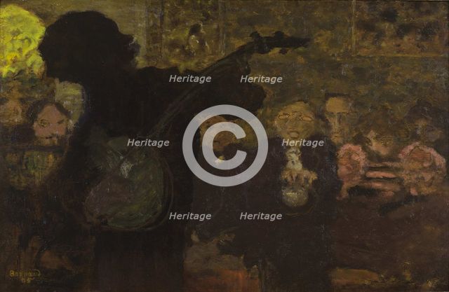 The Banjo Player, 1895. Creator: Bonnard, Pierre (1867-1947).