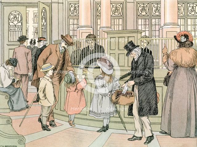 The Bank, 1899. Creator: Francis Donkin Bedford.