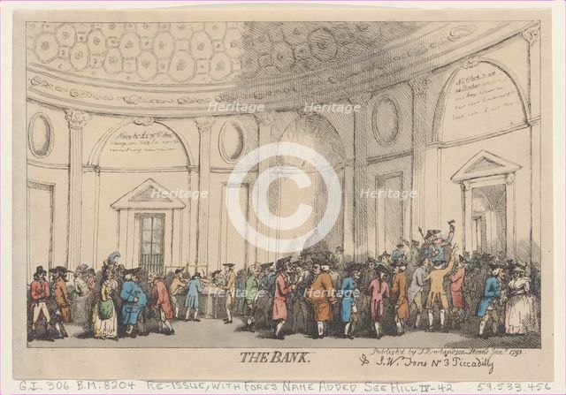 The Bank, January 1792., January 1792. Creator: Thomas Rowlandson.