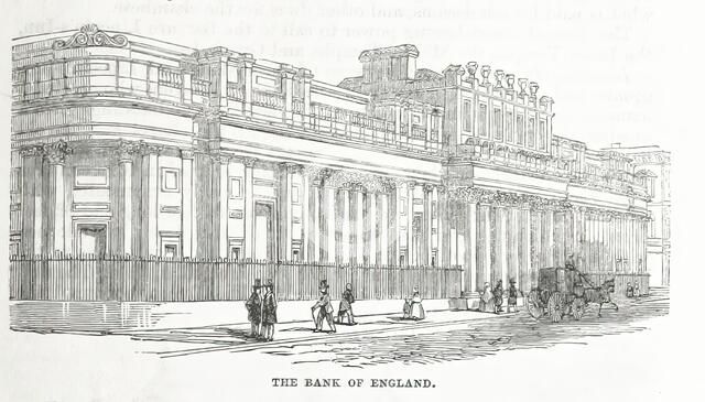 The Bank of England, 1853.  Creator: Unknown.