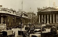 The Bank of England and Royal Exchange, London, c1910. Creator: Unknown