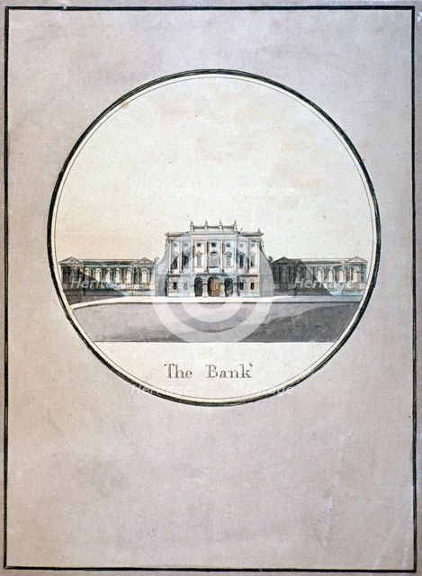 The Bank of England, City of London, 1792.                                                  Artist: Anon