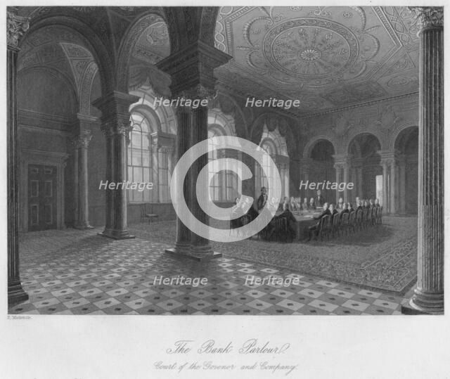 'The Bank Parlour. Court of the Governor and Company', c1841. Artist: Henry Melville.