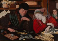 The Banker and his Wife, 1530. Creator: Marinus van Reymerswaele