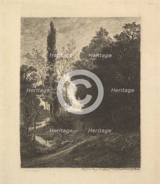 The Banks of Cousin, ca. 1850. Creator: Charles Francois Daubigny.