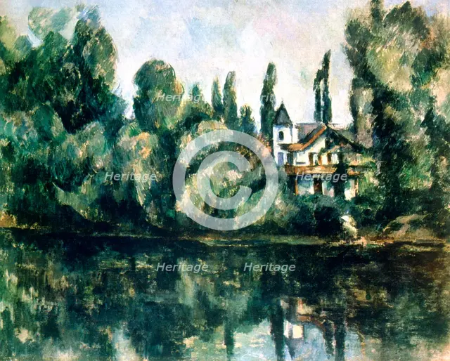 'The Banks of the Marne, Villa on the Bank of a River', c1888.  Artist: Paul Cezanne