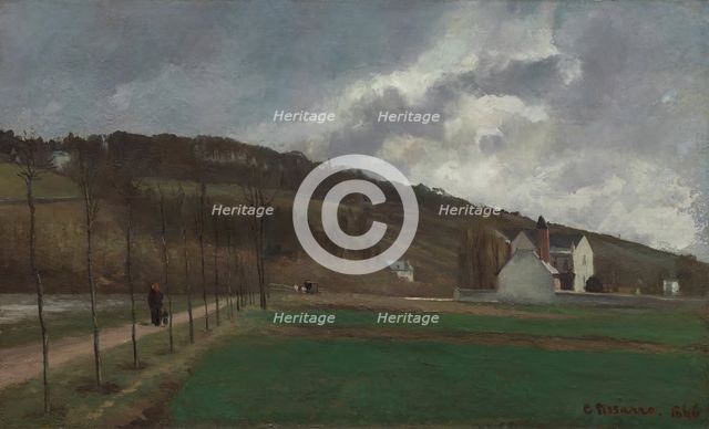The Banks of the Marne in Winter, 1866. Creator: Camille Pissarro.