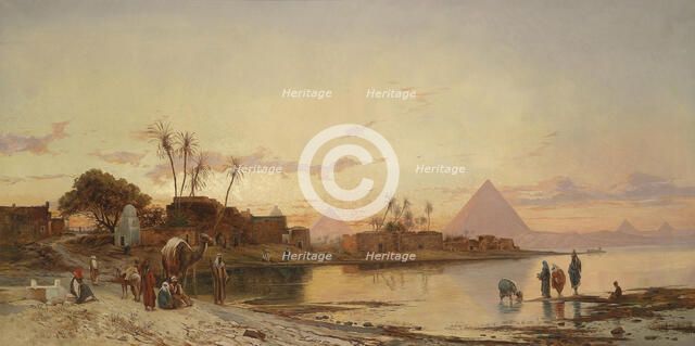 The Banks of the Nile. Artist: Corrodi, Hermann David Salomon (1844-1905)