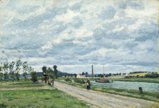 The Banks of the Oise near Pontoise, 1873. Creator: Camille Pissarro