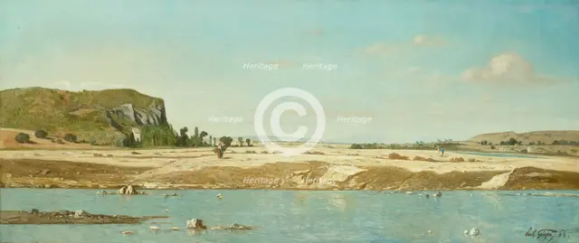 The Banks of the River Durance at Saint Paul, 1864. Creator: Paul Guigou.
