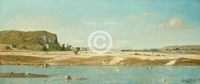 The Banks of the River Durance at Saint Paul, 1864. Creator: Paul Guigou.