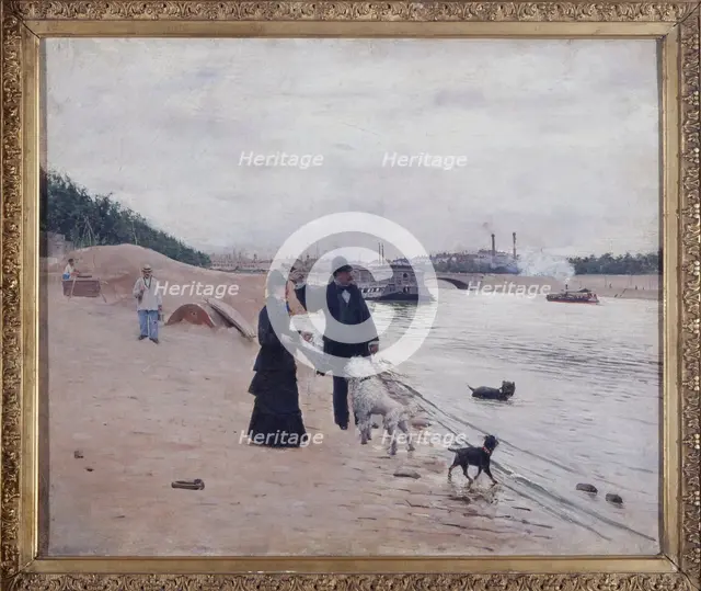 The banks of the Seine, c1880. Creator: Jean Beraud.