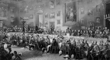 The Banquet after the Battle of Waterloo c1846. Artist: William Greatbach