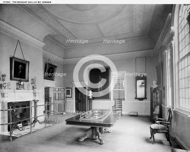 The Banquet hall at Mt. Vernon, between 1900 and 1920. Creator: Unknown.