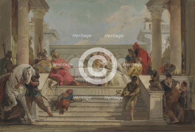The Banquet of Cleopatra, 1740s. Creator: Tiepolo, Giambattista (1696-1770).