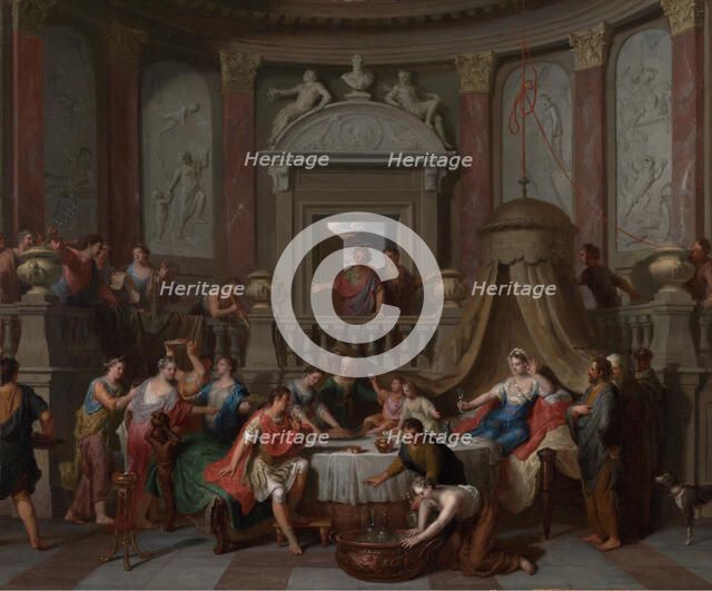 The Banquet of Cleopatra, late 17th-early 18th century. Creator: Gerard Hoet.