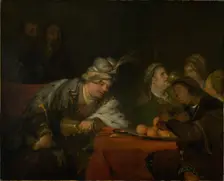 The Banquet of Ahasuerus, 1680s. Creator: Aert de Gelder