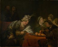 The Banquet of Ahasuerus, 1680s. Creator: Aert de Gelder