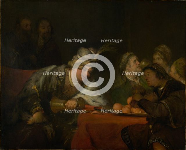 The Banquet of Ahasuerus, 1680s. Creator: Aert de Gelder.