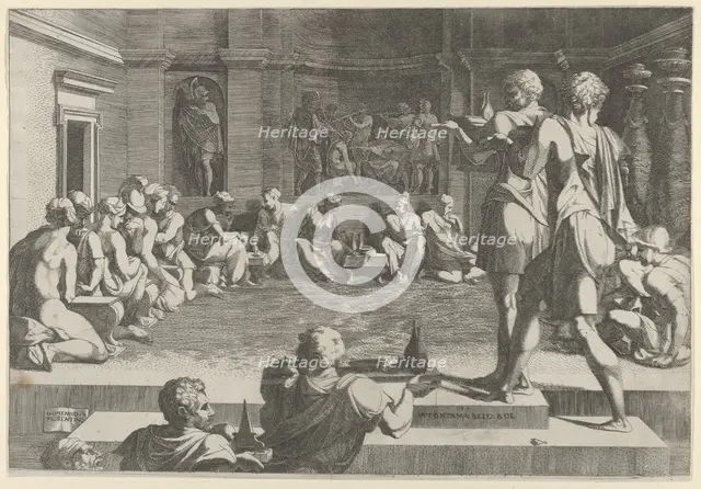 The Banquet of Alexander, 1540-50. Creator: Domenico del Barbiere.