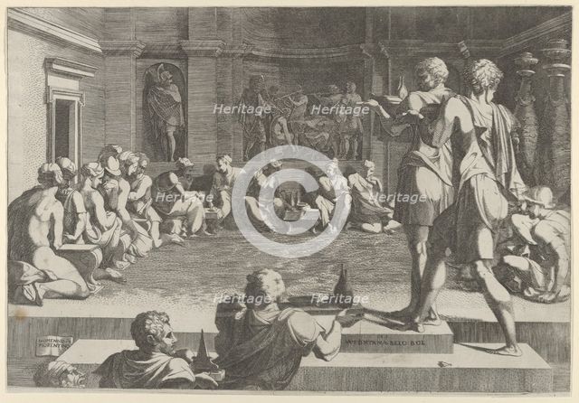 The Banquet of Alexander, 1540-50. Creator: Domenico del Barbiere.