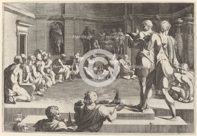 The Banquet of Alexander the Great, 1544/46. Creator: Domenico del Barbiere.