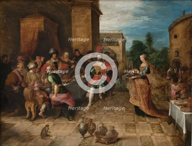 The Banquet of Herod. Salome Presents the Head of John the Baptist, 1623-1626. Creator: Frans Francken II.