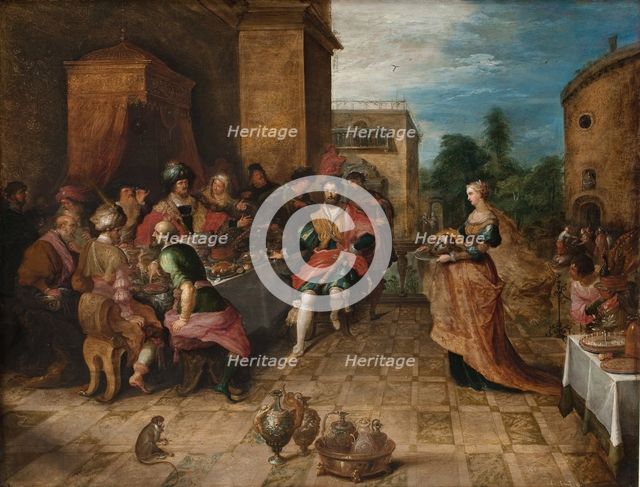 The Banquet of Herod. Salome Presents the Head of John the Baptist, 1623-1626. Creator: Frans Francken II.