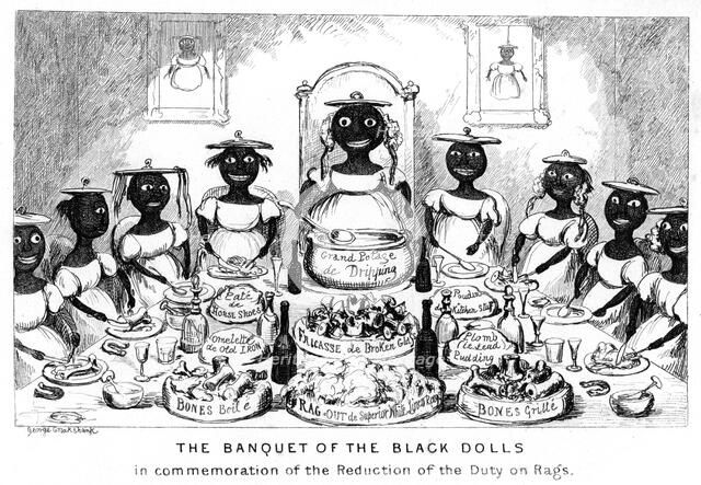 'The Banquet of the Black Dolls', 19th century.Artist: George Cruikshank