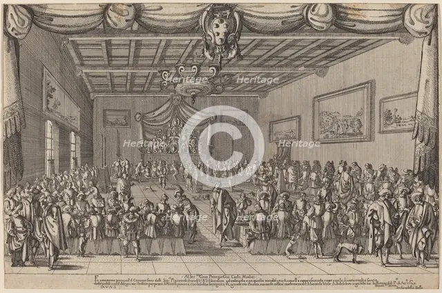 The Banquet of the Piacevoli, 1627. Creator: Stefano della Bella.