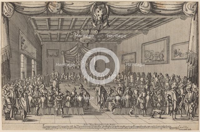 The Banquet of the Piacevoli, 1627. Creator: Stefano della Bella.