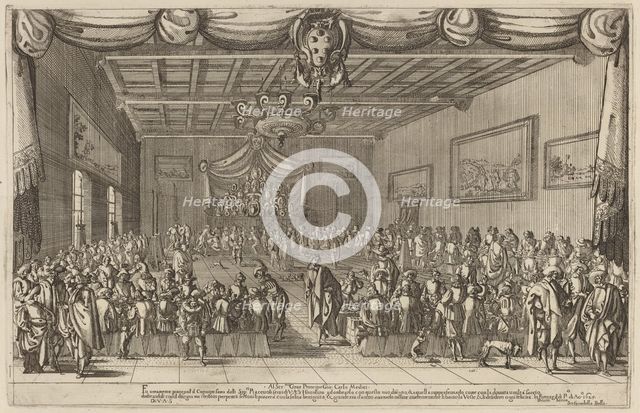 The Banquet of the Piacevoli, 1627. Creator: Stefano della Bella.