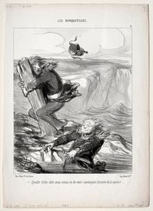 The Banqueters, plate 9: What a pitiful idea we have..., 1849. Creator: Honoré Daumier (French, 1808-1879)