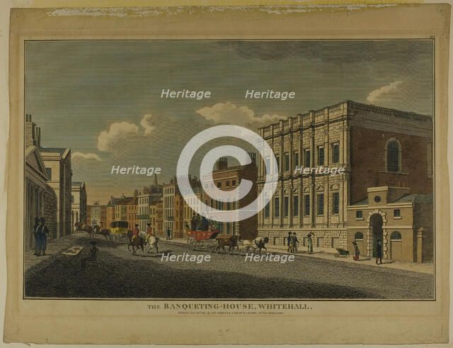 The Banqueting House, Whitehall, 1815. Creator: Richard Holmes Laurie.