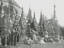 The base of the Grand Pagoda, Rangoon, Burma, 1895. Creator: Unknown