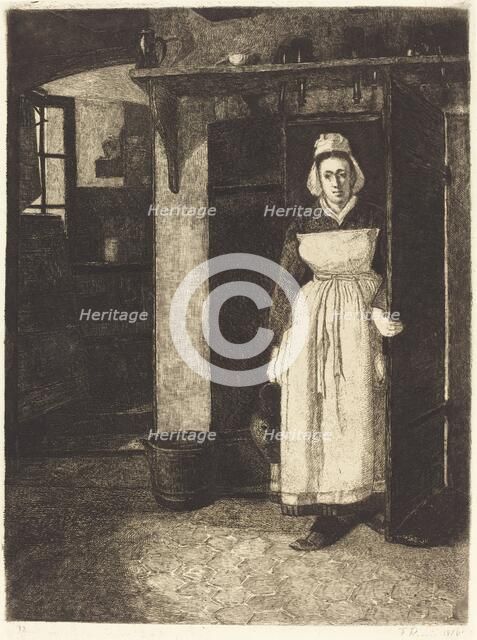 The Basement Door (La Sortie de Cave), 1868. Creator: Francois Bonvin.