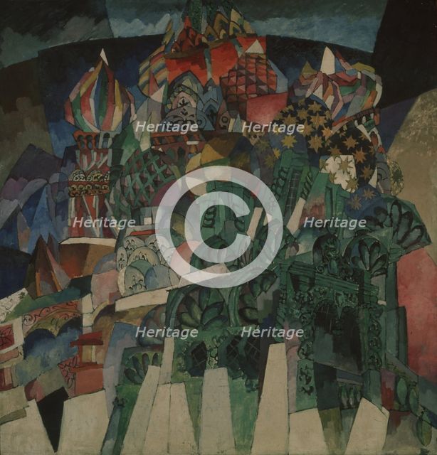 The Basil Cathedral, 1913. Artist: Lentulov, Aristarkh Vasilyevich (1882-1943)