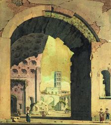 The Basilica of Maxentius and Constantine in the Roman Forum, c. 1824