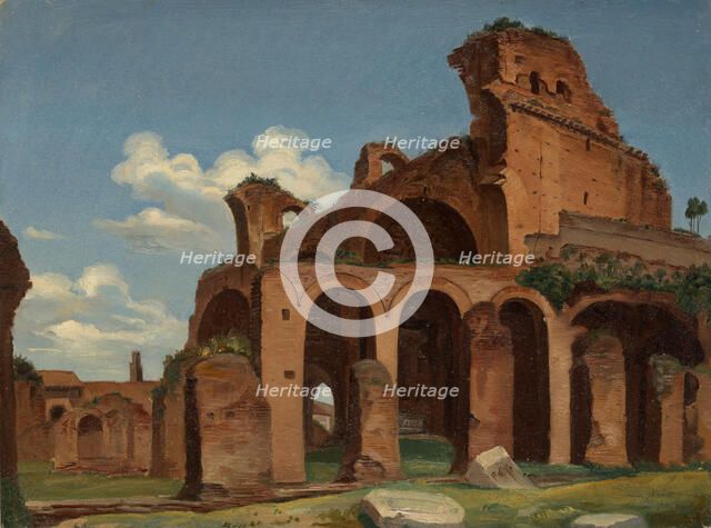 The Basilica of Constantine, Rome, 1830. Creator: Michael Neher.