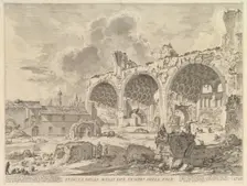 The Basilica of Constantine (Veduta degli avanzi della Casa aurea di Nerone, detti vol..., ca. 1757. Creator: Giovanni Battista Piranesi