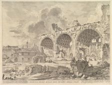 The Basilica of Constantine (Veduta degli avanzi della Casa aurea di Nerone, detti vol..., ca. 1757. Creator: Giovanni Battista Piranesi