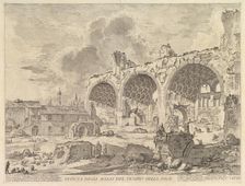 The Basilica of Constantine (Veduta degli avanzi della Casa aurea di Nerone, detti vol..., ca. 1757. Creator: Giovanni Battista Piranesi