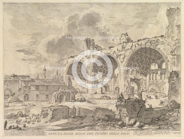 The Basilica of Constantine (Veduta degli avanzi della Casa aurea di Nerone, detti vol..., ca. 1757. Creator: Giovanni Battista Piranesi.